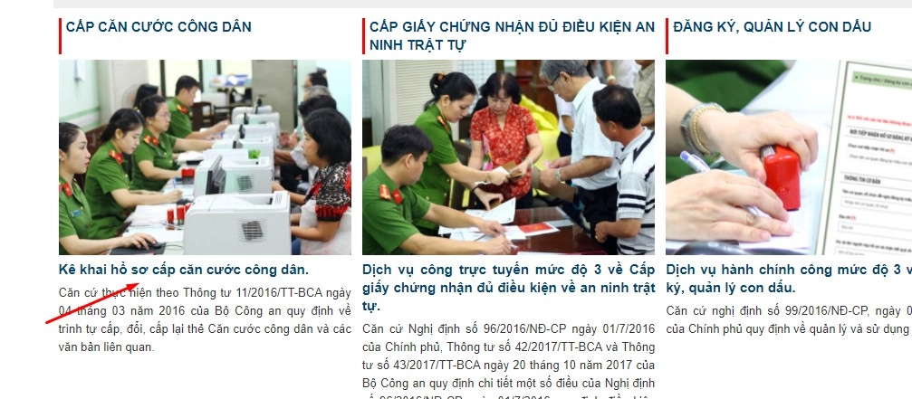 Thủ tục làm Căn cước công dân online