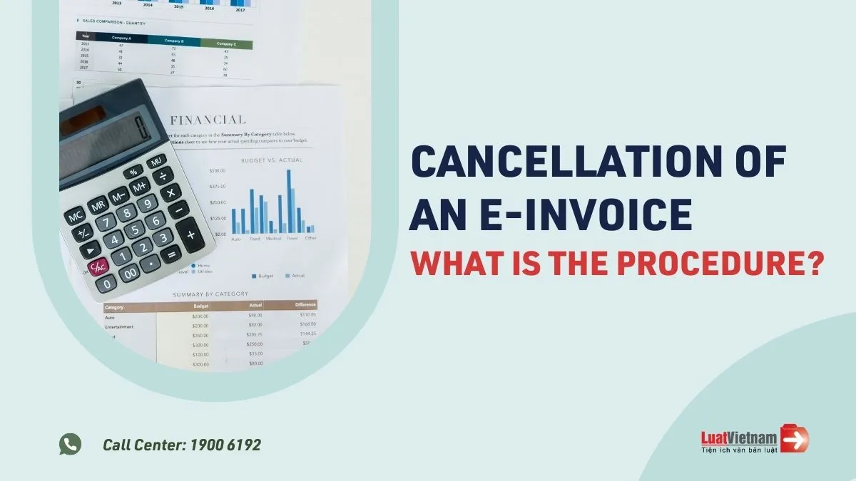 Cancellation of an e-invoice