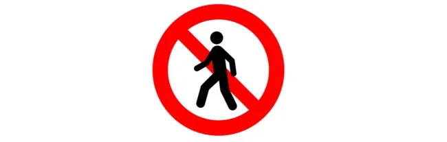 Biển báo P.112 “Cấm người đi bộ”