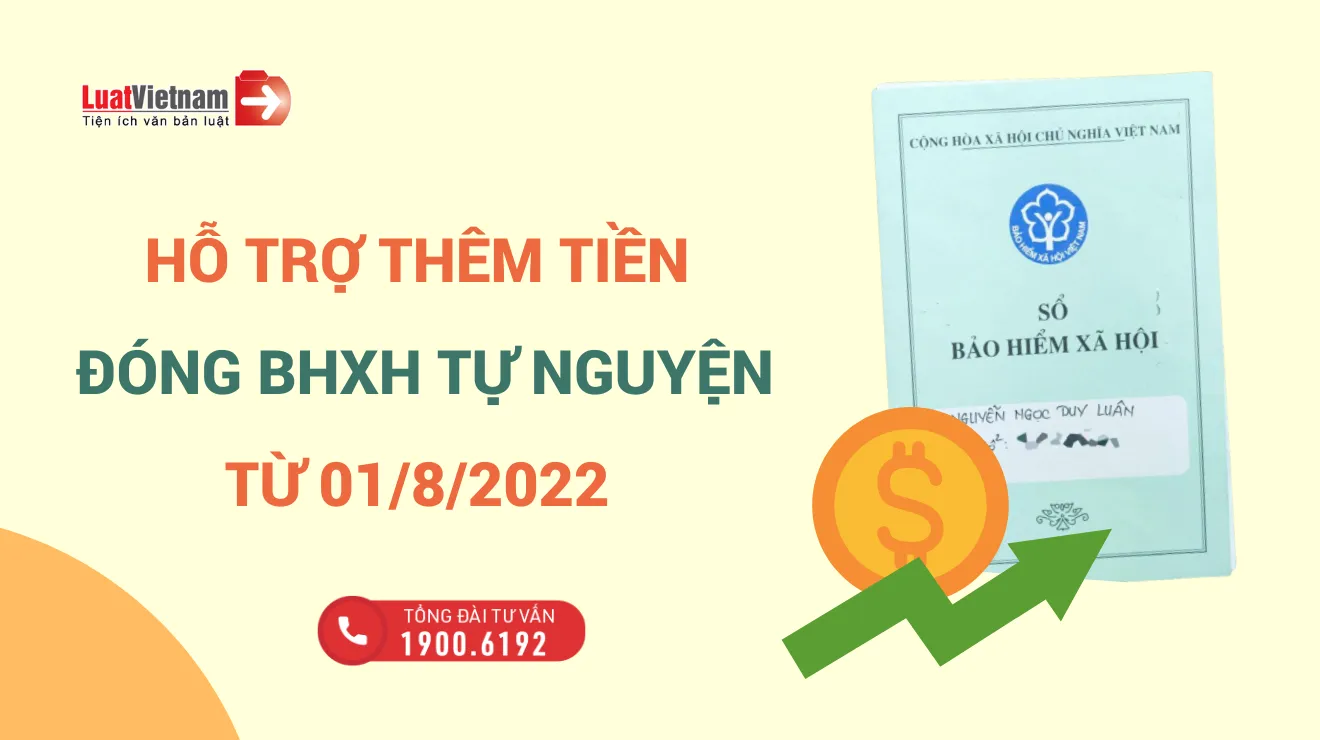 ho tro them tien dong BHXH tu nguyen tu 01/8/2022
