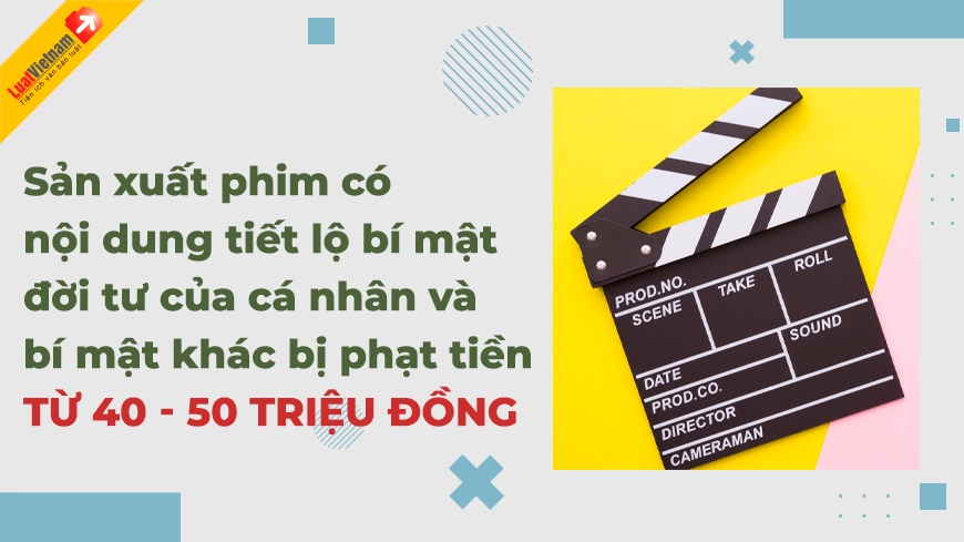 Sản xuất phim có nội dung tiết lộ bí mật đời tư của cá nhân bị phạt 