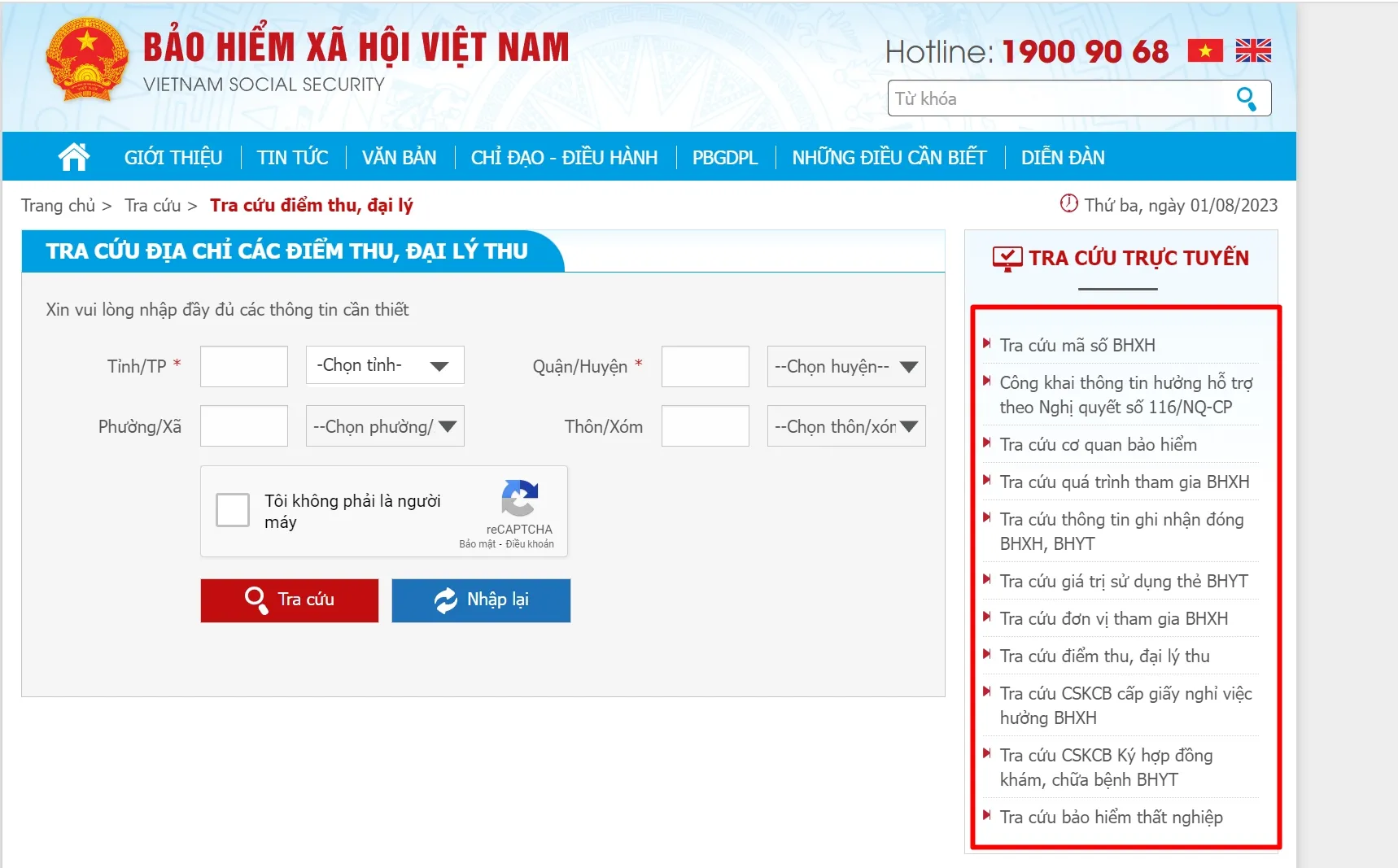 Tra cứu bảo hiểm xã hội qua web của BHXH Việt Nam 2