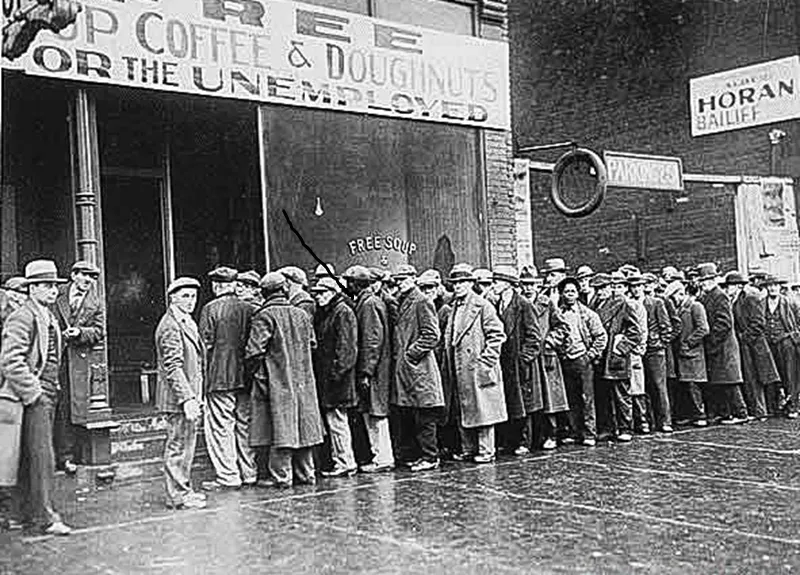 Một tiệm cà phê miễn phí cho người thất nghiệp ở Mỹ năm 1930