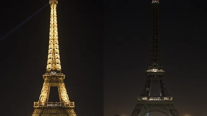 Tháp Eiffel tắt đèn hưởng ứng chiến dịch