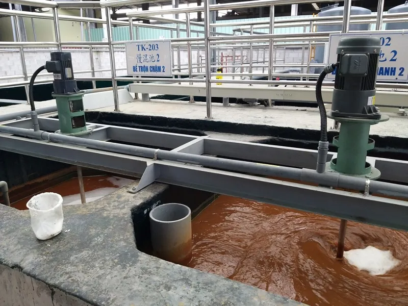 Hệ thống xử lý nước thải ở nhà máy